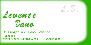 levente dano business card