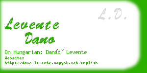 levente dano business card